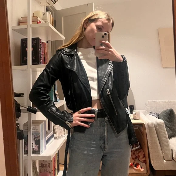 All Saints Balfern Leather Biker Jacket